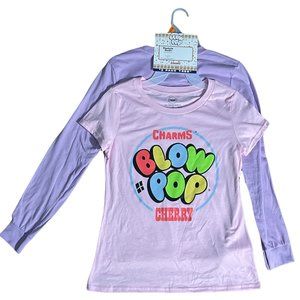 Tootsie Roll Womens Blow Pop Charms 2 Pcak T-Shirt Set Sz, XS, S, 2XL